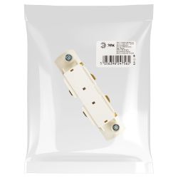 Коннектор питания ЭРА STR-30-W-CN-I для трехфазного шинопровода прямой белый | Трехфазный шинопровод и аксессуары