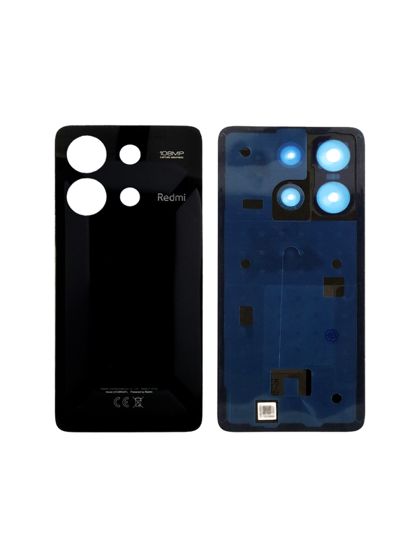 Задняя крышка для Xiaomi Redmi Note 13 4G черная (Midnight black) без стекла камеры