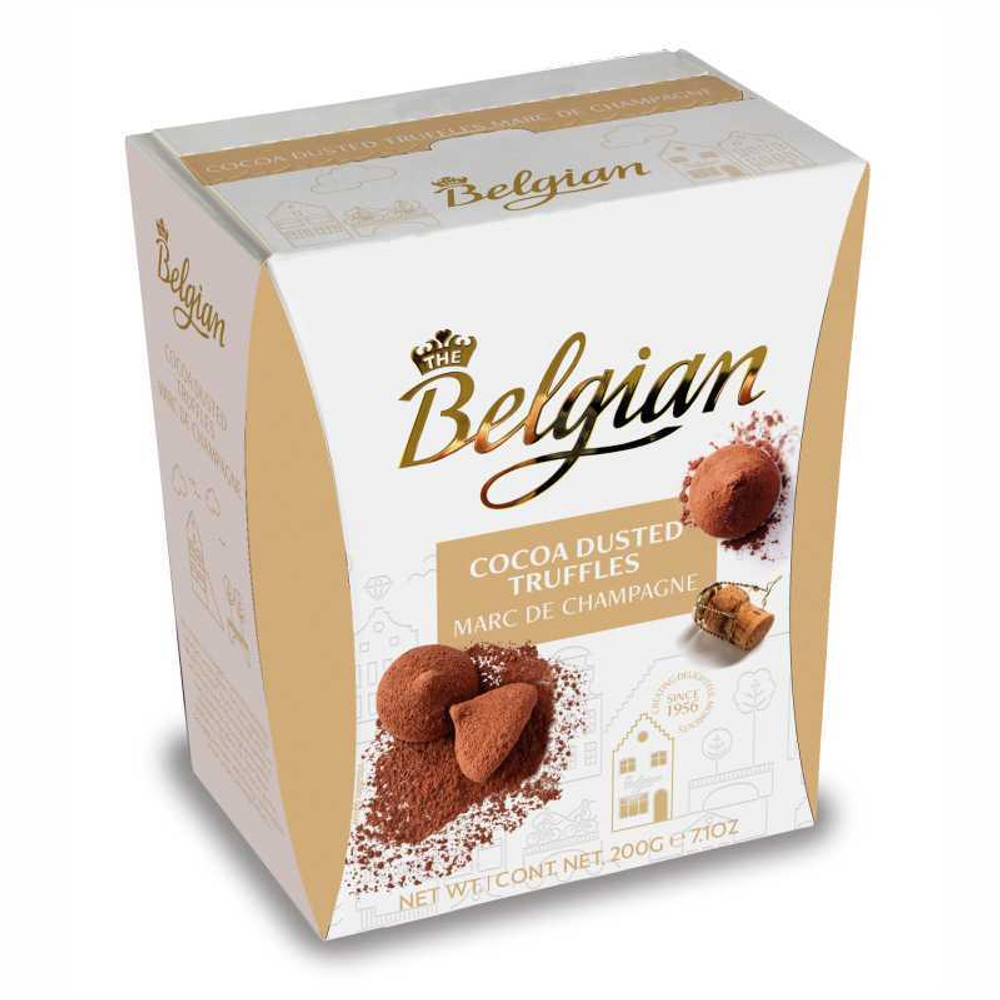 Шоколад Бельгиан Трюфели с ароматом шампанского присыпанные какао / The Belgian Champagne Cocoa Dusted Truffles 200г