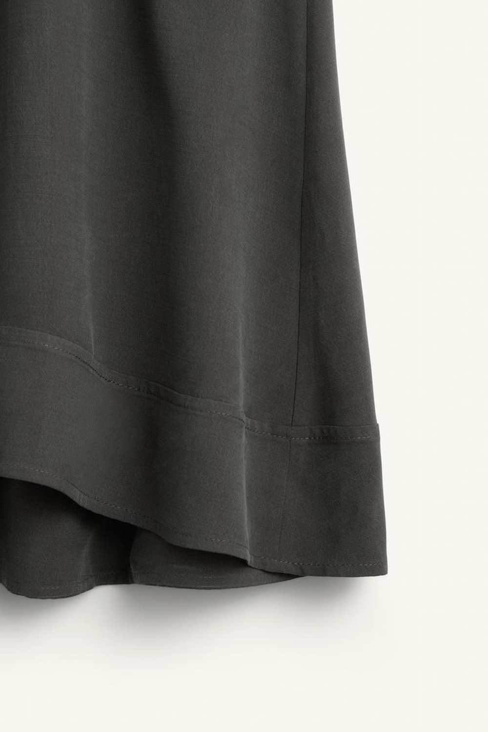 ZARA ПЛАТЬЕ МИДИ С ДЛИННЫМИ РУКАВАМИ И ПОЯСОМ, СЕРЫЙ