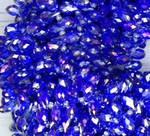 БК018ДС612 Хрустальные бусины-капли, цвет: светло-синий AB прозрачный, размер 6х12 мм, 15 шт.