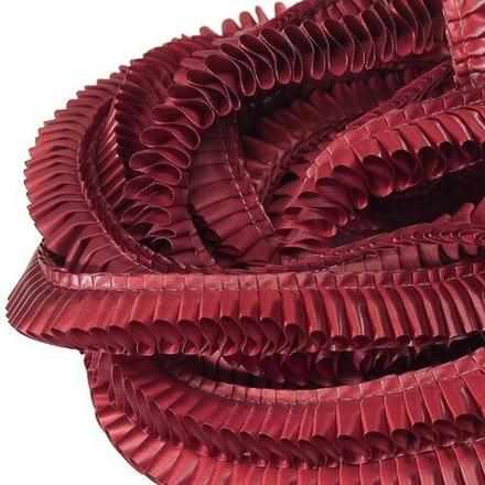 Лента плиссированная для наградных розеток. Цвет ТЁМНО-КРАСНЫЙ. Код цвета 29А.