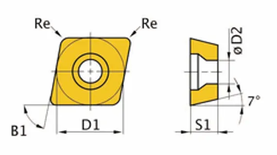 Поворотные режущие пластины Optimum ISO 16ER AG60