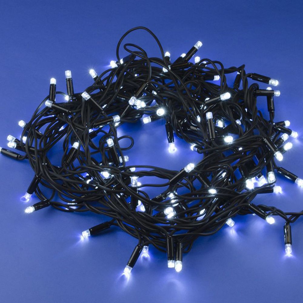 ULD-S1000-120-DBA WHITE IP67 Гирлянда светодиодная с контроллером. 10м. 120 светодиодов. Белый свет. Провод черный. ТМ Uniel