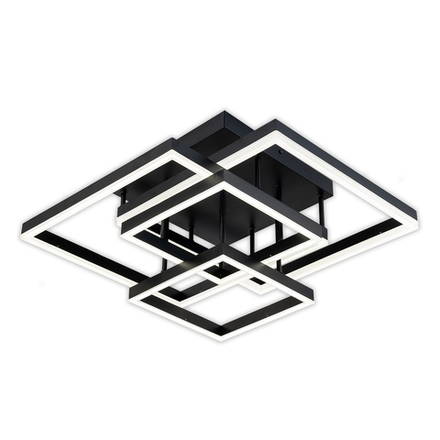 Потолочный светодиодный светильник 120Вт, 7800Лм, 3000-6000К, Ra>80,  плавная регулировка мощности, изменение цветовой температуры, ночник,  металл/акрил, черный/белый