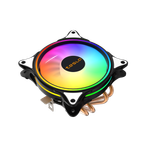 Кулер для CPU TESLA 1040RGB, 1х120мм, 1600rpm, 3-pin, Al+Cu, серебристый-черный-белый/RGB, 51.3CFM, 25.1дБ, 4-PIPE(прямой контакт), TDP 155Вт, INTEL 1700/1200/115x/775/1366, AMD AM5/AM4/AM3(+)/AM2(+)/FM2(+)/FM1/754/940/939 (TSL-1040-RGB)