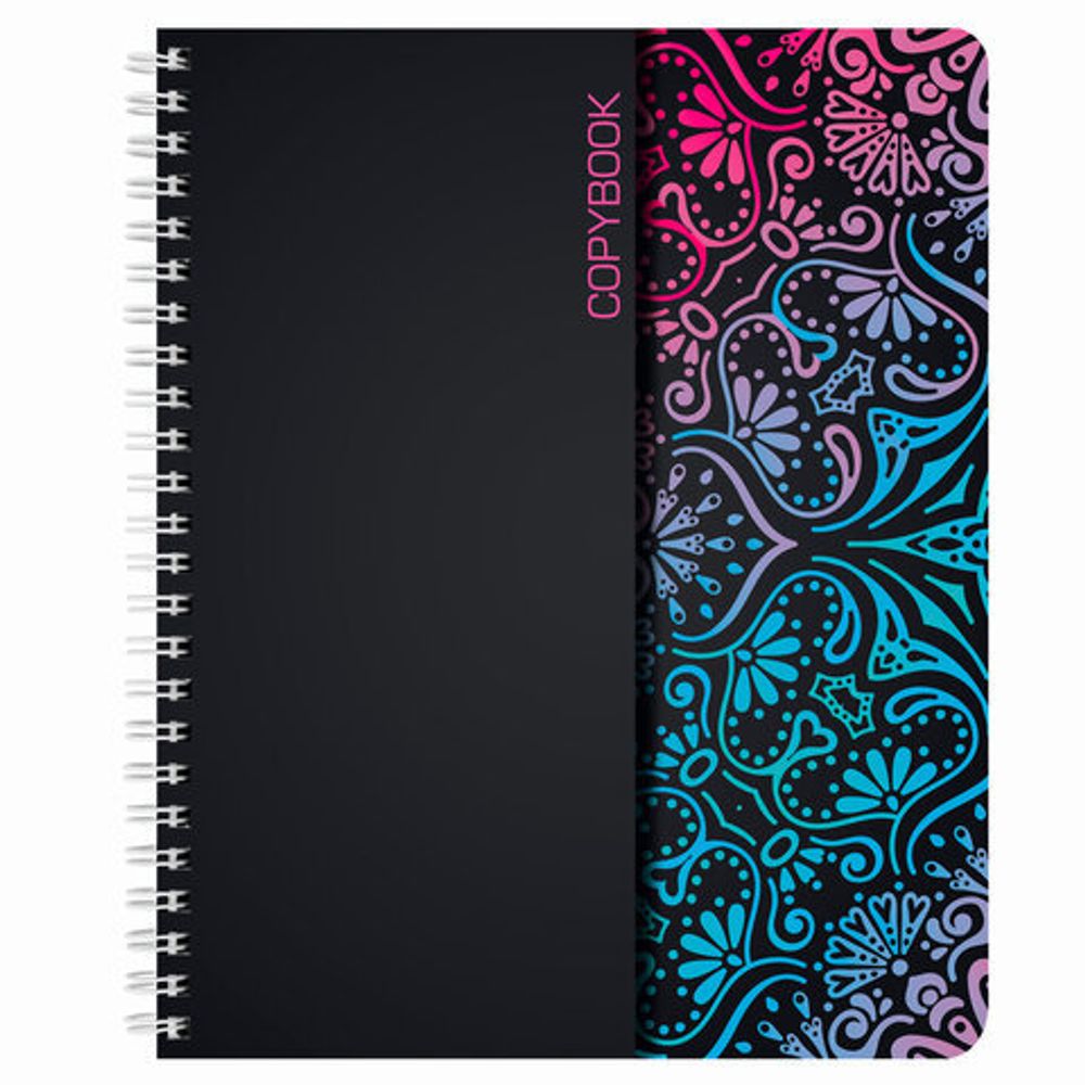 Тетрадь А5, 48 л., BRAUBERG ЭКО, гребень, клетка, обложка картон, АБСТРАКЦИЯ, 403053, 1шт