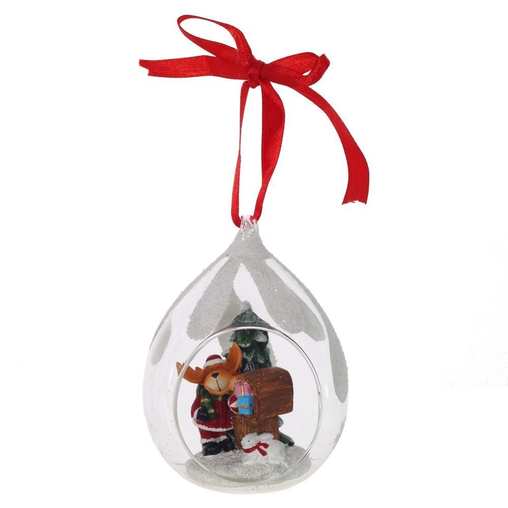 GAEM Украшение новогоднее "Капля" (блок из 6 шт), L8 W7 H10,5 см, 4в.