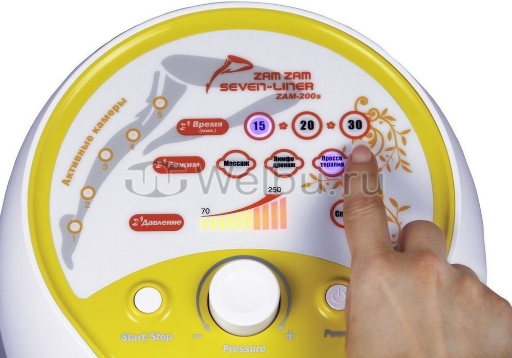 Аппарат для лимфодренажа и массажа WelbuTech Seven Liner Zam-200S, стандартный комплект, размер XL (новый тип стопы)