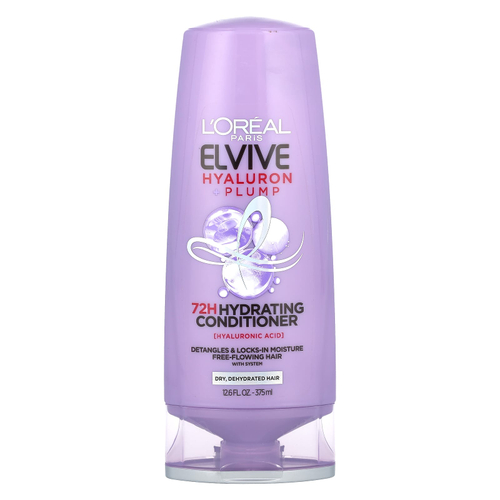 L'Oréal, Elvive, Hyaluron + Pump, увлажняющий кондиционер 72H, 375 мл (12,6 жидк. унц.)