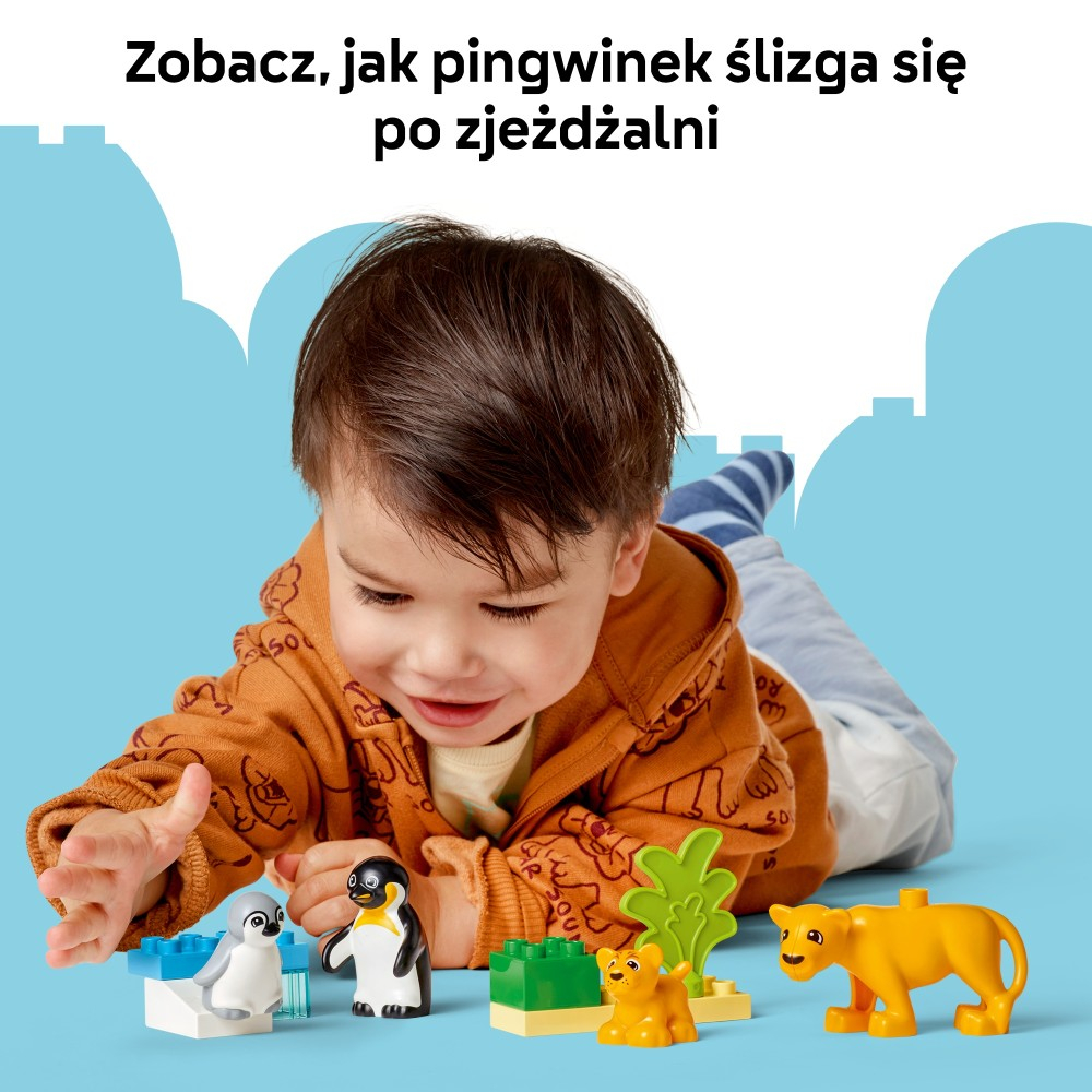 Конструктор LEGO DUPLO Town 10442 Семьи диких животных Пингвины и львы арт. 10442 10 дет — фото 14