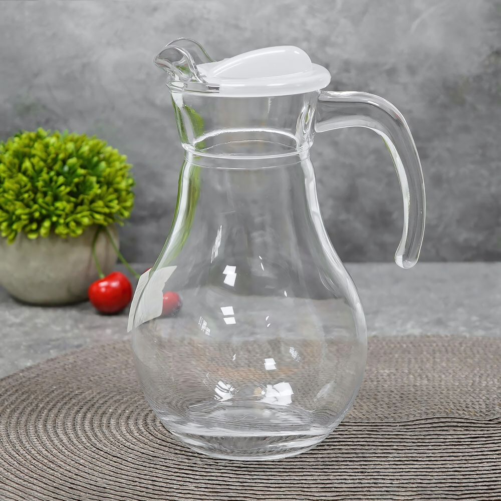 Кувшин 1л "Bistro" с прозрачной крышкой, без коробки