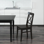 Стул деревянный - IKEA INGOLF, 91х43х52 см,  черный, ИНГОЛЬФ ИКЕА