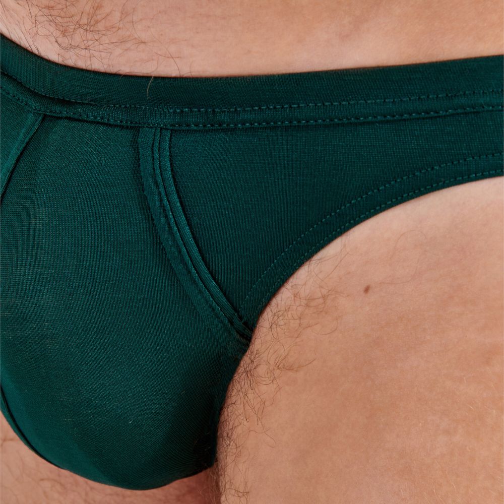 Мужские трусы слипы темно-зеленые HOM TENCEL SOFT Comfort Micro Briefs 402463_4000DG