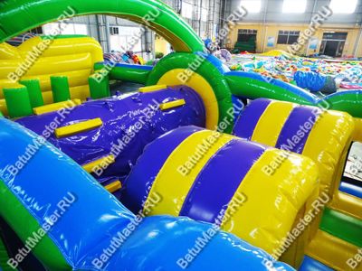 Надувной батут "Длинная полоса препятствий" 10*4*3 м