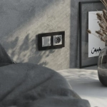 Рамка на 2 поста AluMax (черный алюминий) W0023508