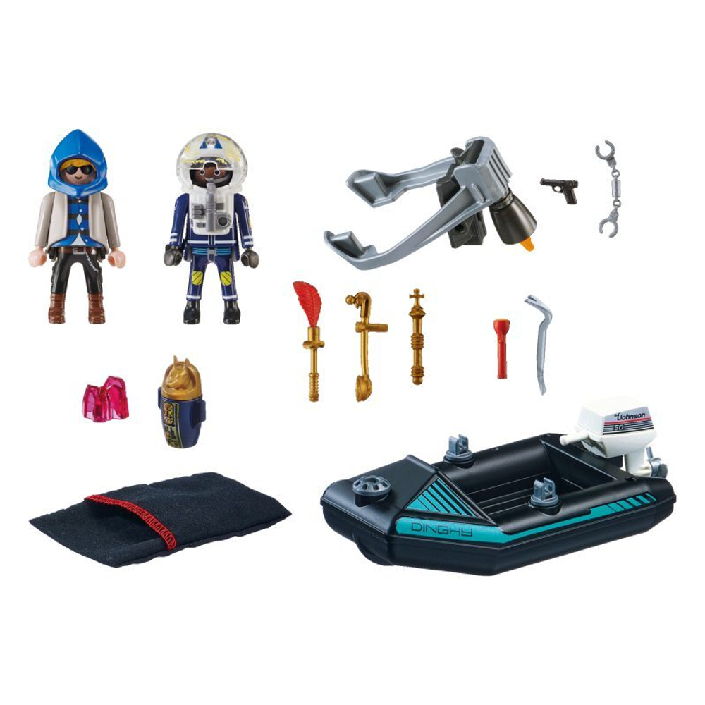 Playmobil - Полицейский реактивный ранец: арест вора произведений искусства 70782