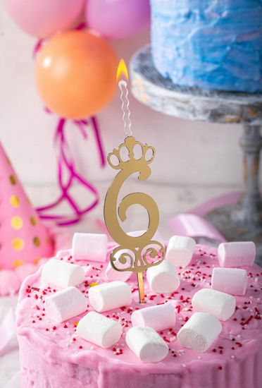 Свеча - топпер цифра "6"