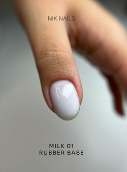 Камуфлирующая база Nik Nails Rubber Base Milk №01 15 g