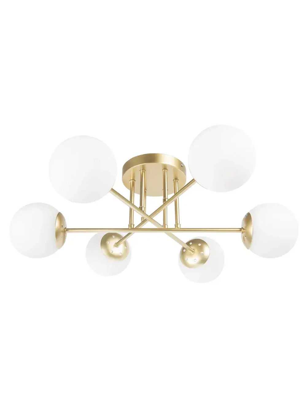 Люстра потолочная E14*6*40W золото,белый