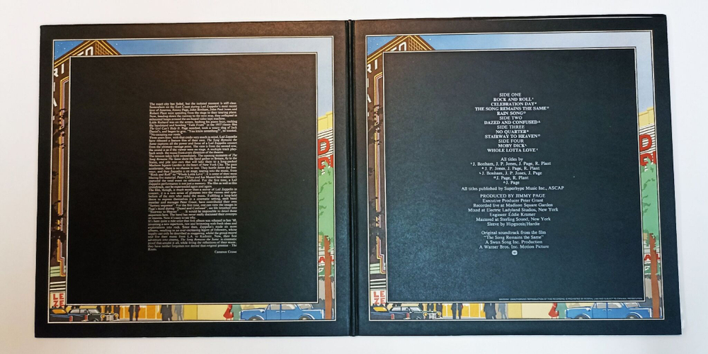 Винтажная виниловая пластинка LP Led Zeppelin The Soundtrack From The Film The Song Remains The Same 2LP (Japan 1976) (No Obi)