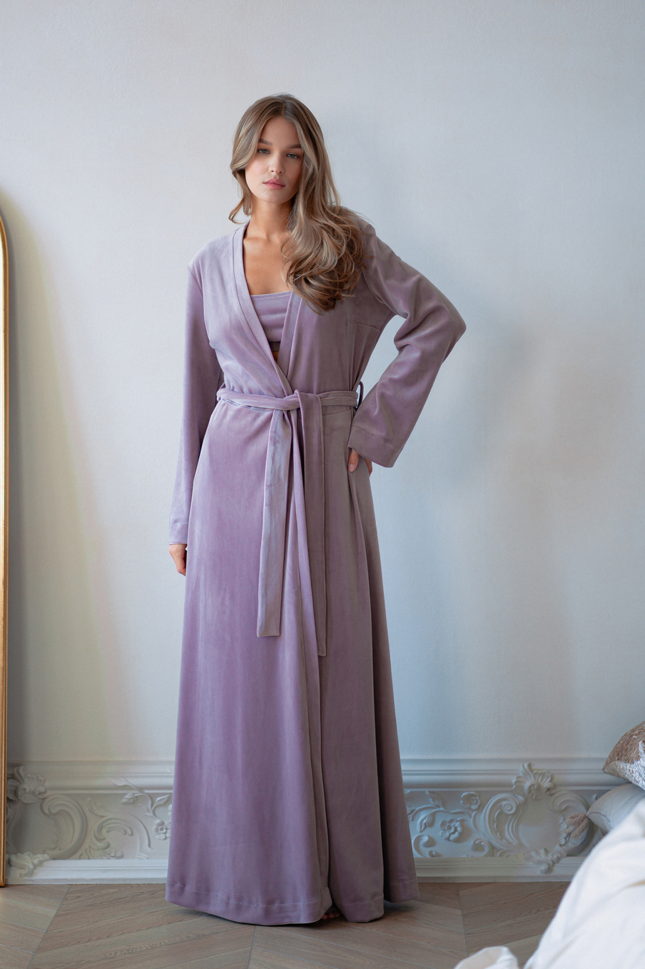 ХАЛАТ МАКСИ ВЕЛЮРОВЫЙ