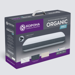 Анатомическая подушка «Organic PRO» 60х40х13 в коробке