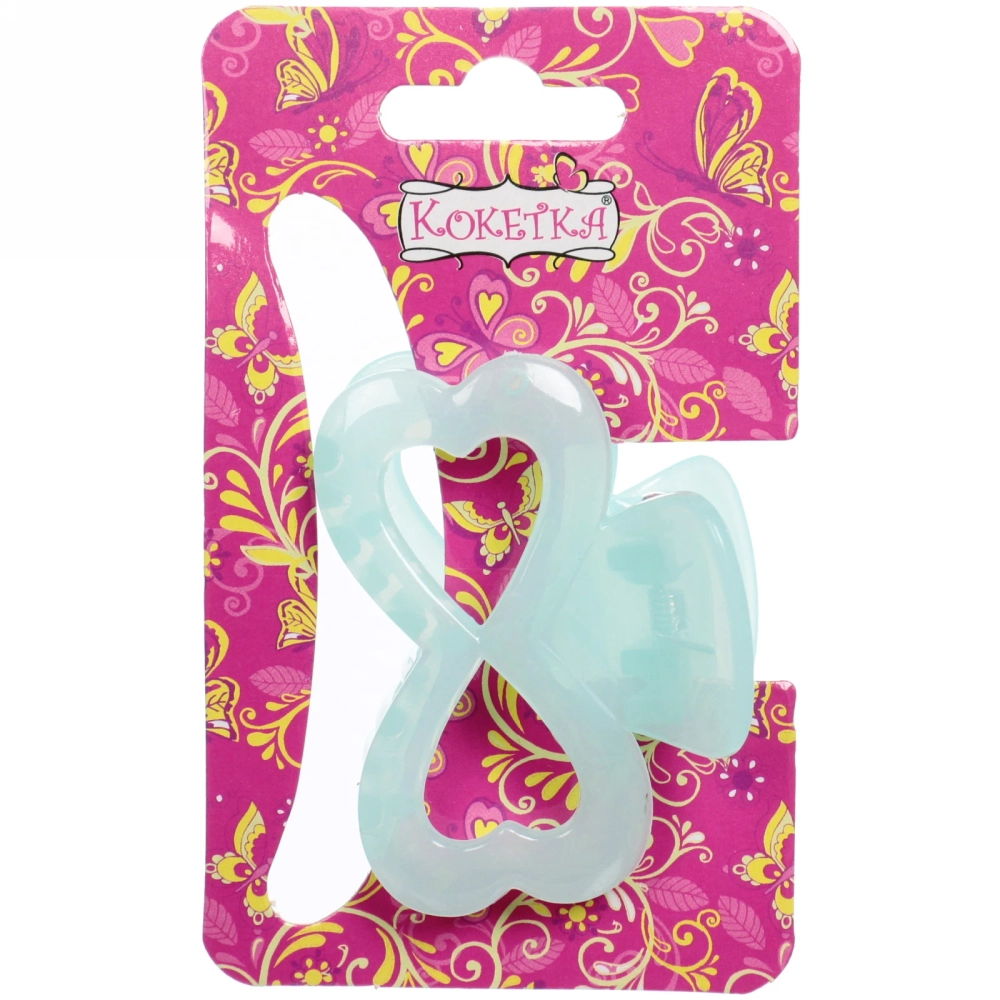 Заколка-краб для волос на блистере «Глянец-Бант», микс 6 цветов, 6см