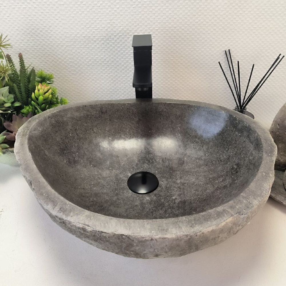 Раковина из речного камня RS-63492 (51*42*16) 0122