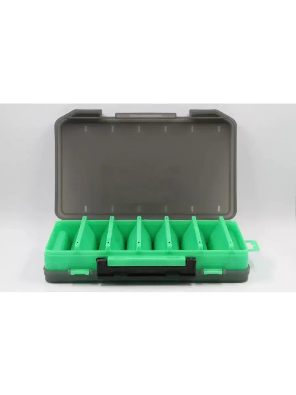 Коробка для воблеров двухсторонняя GFish 17300, зеленая / органайзер рыболовный для балансиров, снастей, блесен, приманки, попперов