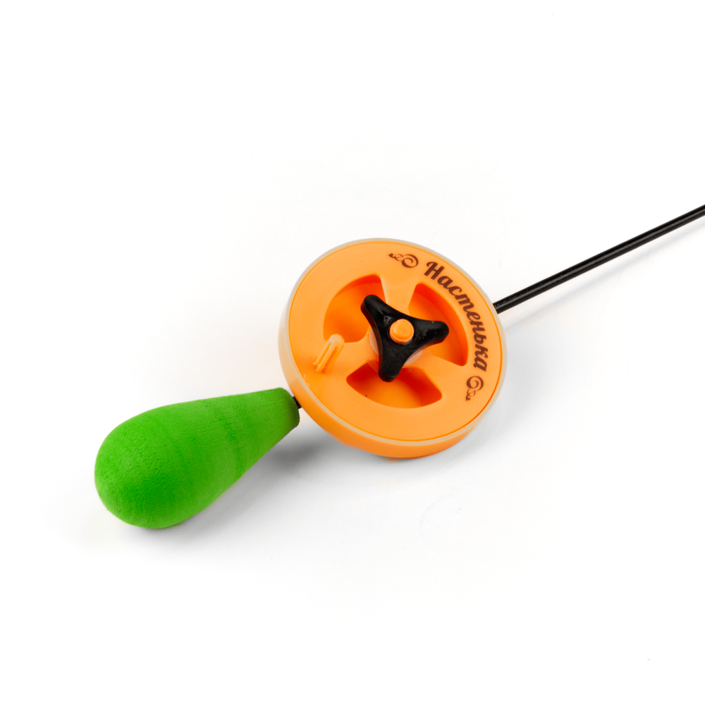 Удочка зимняя "Настенька", капелька (Р-зеленый, К-оранжевый, О-оранжевый), 2шт/уп