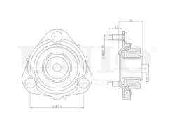 Опора амортизатора передняя UNIO RMP-13015