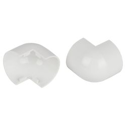 Внешний угол ЭРА OC-KK-20-12-FW для полукруглого кабель-канала белый 20х12мм 2шт/комплект