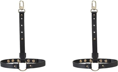 Черные гартеры с металлической фурнитурой (Цвет: черный)