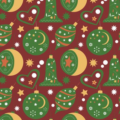 новогодний на бордовом фоне