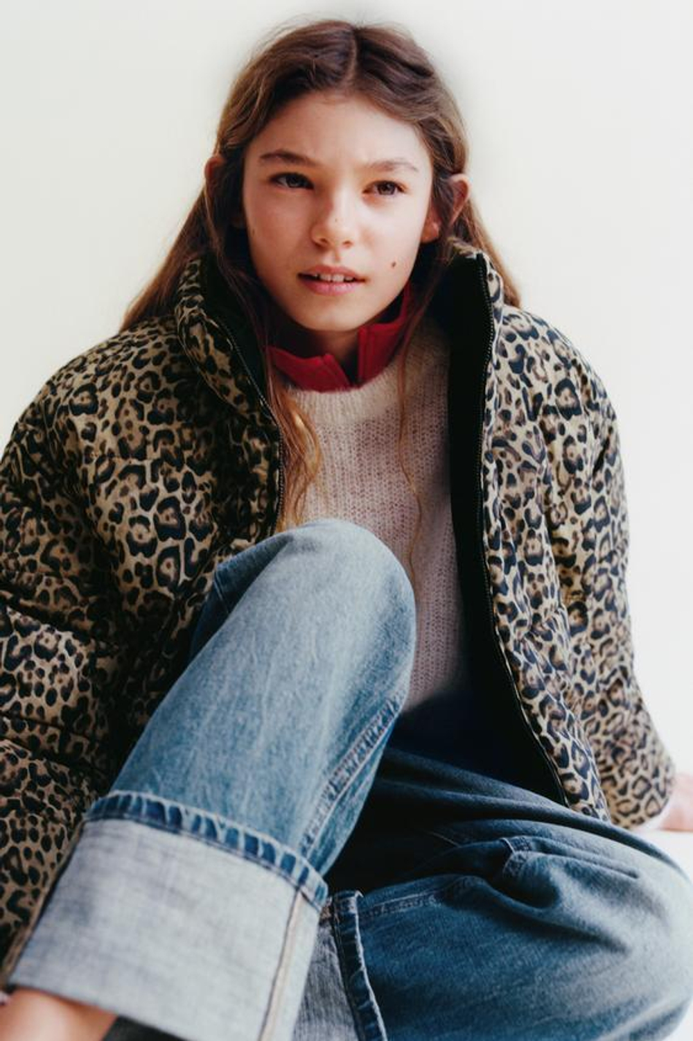 ZARA ДВУСТОРОННЯЯ КУРТКА С АНИМАЛИСТИЧЕСКИМ ПРИНТОМ, ЛЕОПАРДОВЫЙ