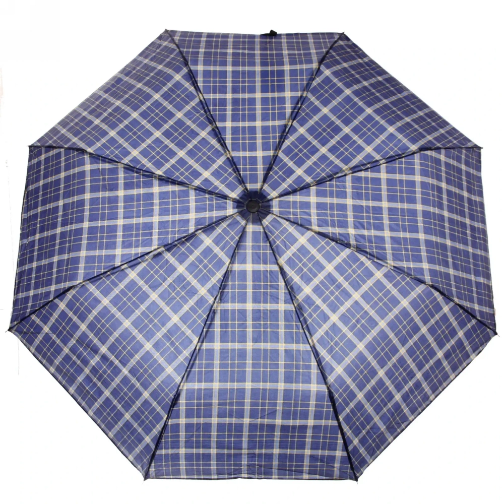 Зонт мужской механический «Ultramarine», клетка, 8 спиц, d-105см, длина в слож. виде 24см