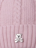 Шапка детская вязаная демисезонная на завязках