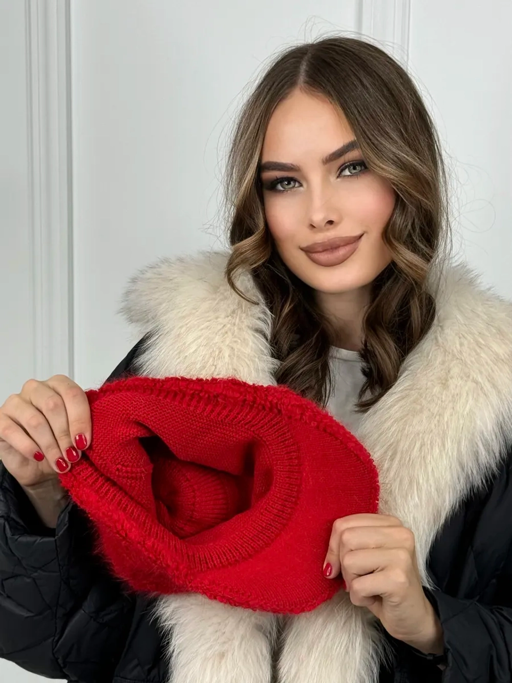 Шапка кепи зимняя с козырьком