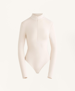 Oysho Термободи Base Layer на молнии, светлый серо-коричневый