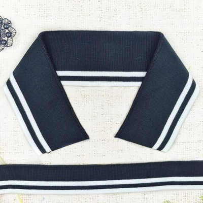 Комплект воротник ш. 7 см, д. 48 см + подвяз ш. 3,8 см, д. 130 см, чёрный с белым