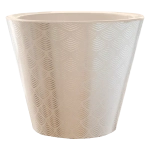 Кашпо для цветов пластиковое 5л d-23 см «Флейк» Пудровый (фольга)