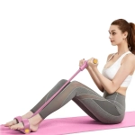 Эспандер универсальный с упорами для ног «Fitness» 45*25 см (нагрузка 18 кг), розовый