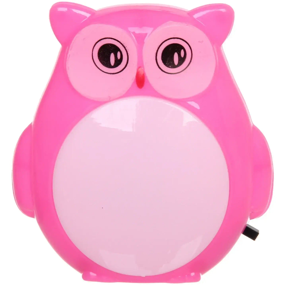 Ночник-светильник «Сова» 9*8см 4LED 2W 220V, Розовый