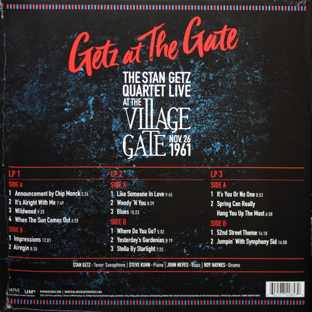 The Stan Getz Quartet / Getz At The Gate (3LP)