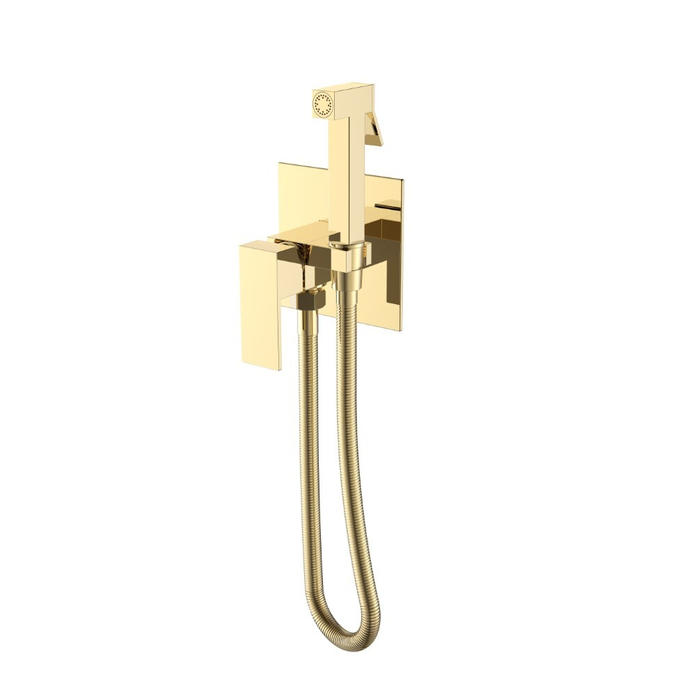 Boheme Смеситель гигиенический Qubic Shine Gold