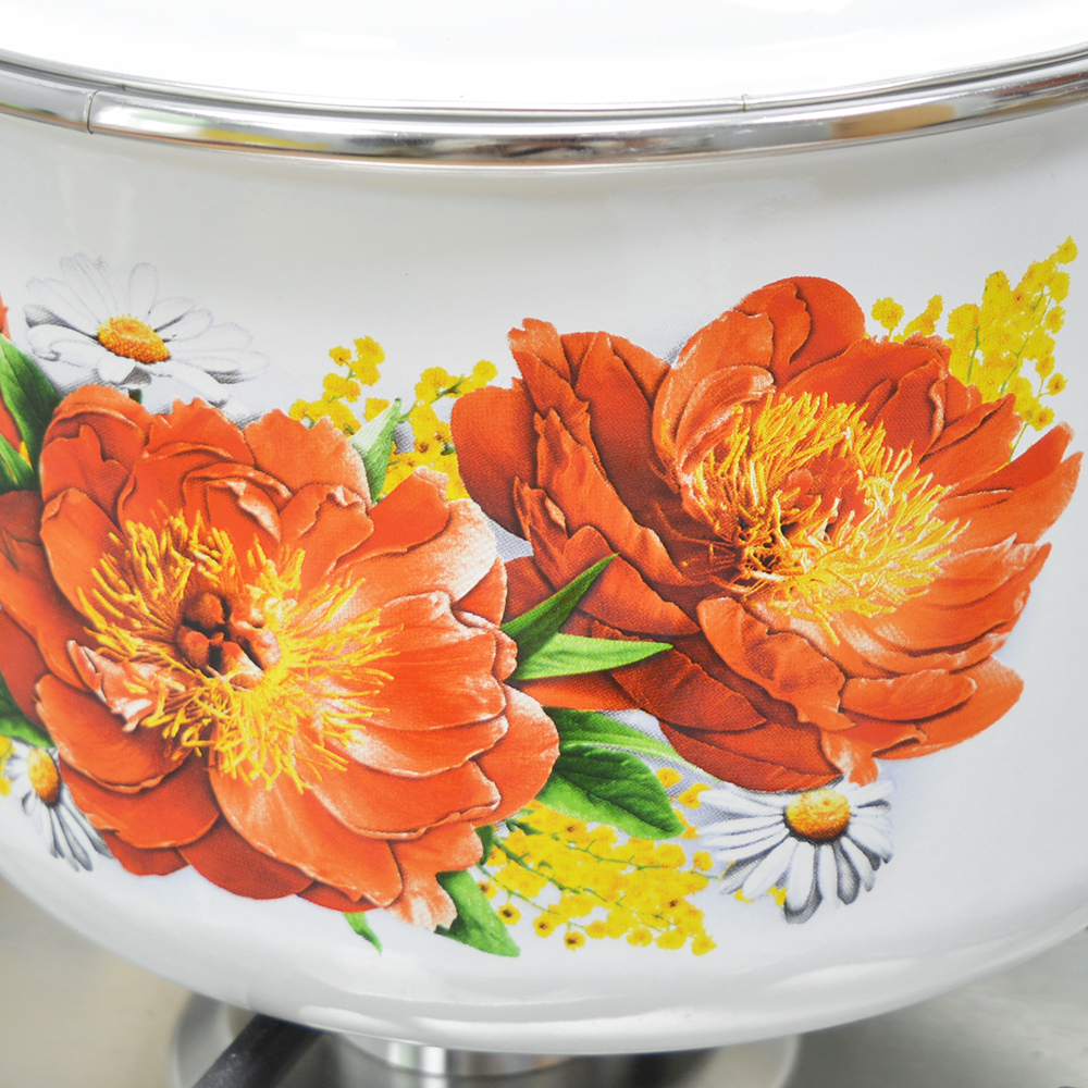 Кастрюля 4л "Пионы"