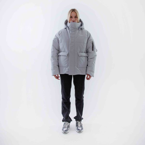 Куртка DD24 серая - фото 4