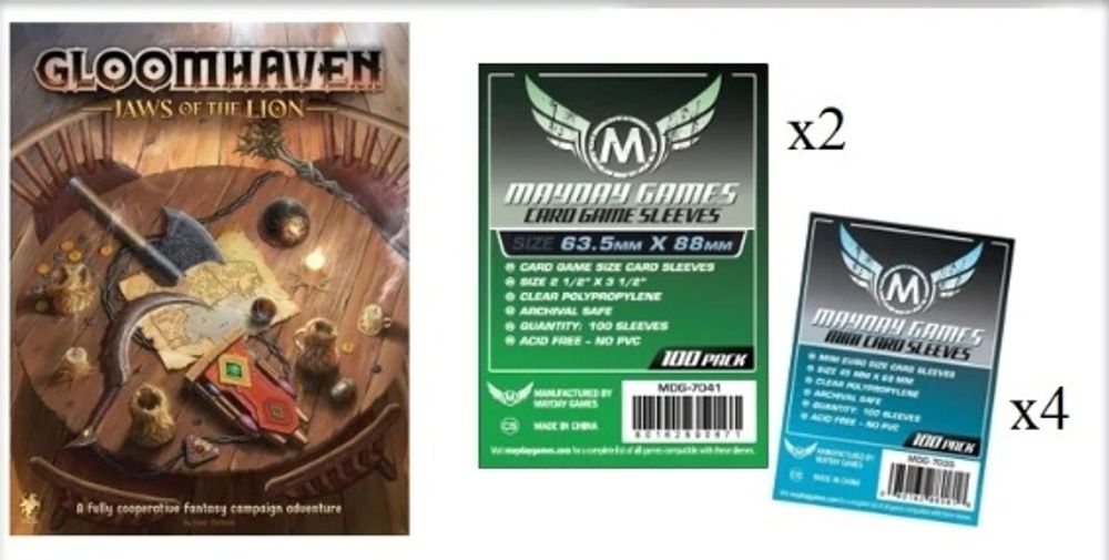 Набор протекторов &quot;Стандарт&quot; для игры &quot;Gloomhaven. Jaws of the Lion&quot;