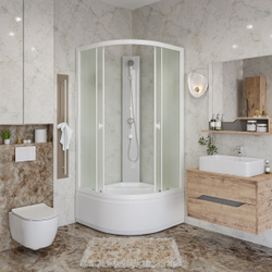 Душевая кабина Niagara (Ниагара) Promo P80/40/MT/BK с высоким поддоном, 80х80х195